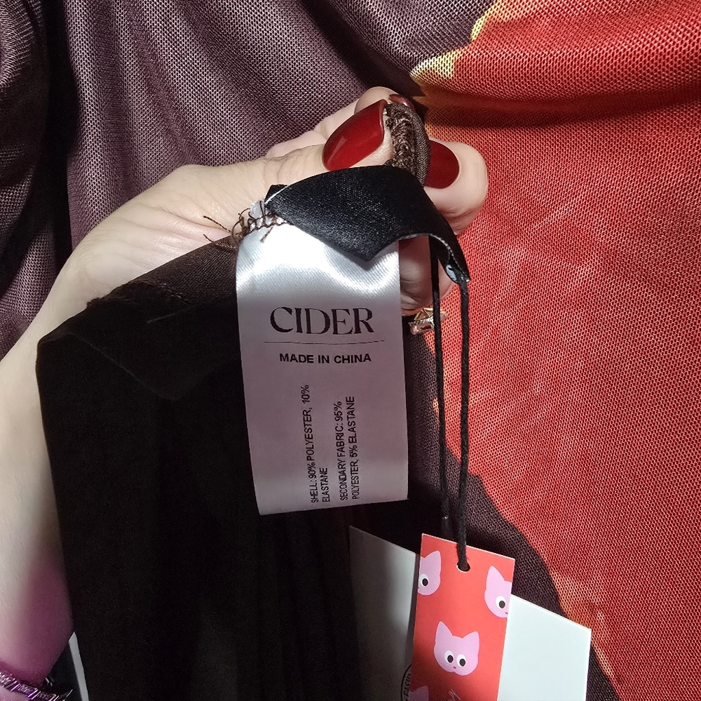 🍎 Floral Print Brown Plus Size 4x / 24 - Picture 6 of 6